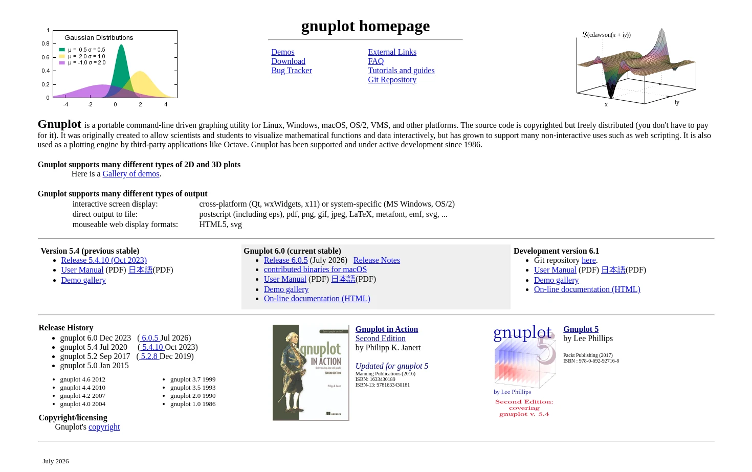 Gnuplot 页面快照